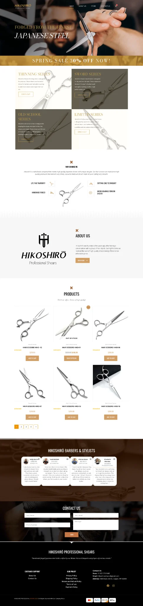 Hikoshiro — website layout 2