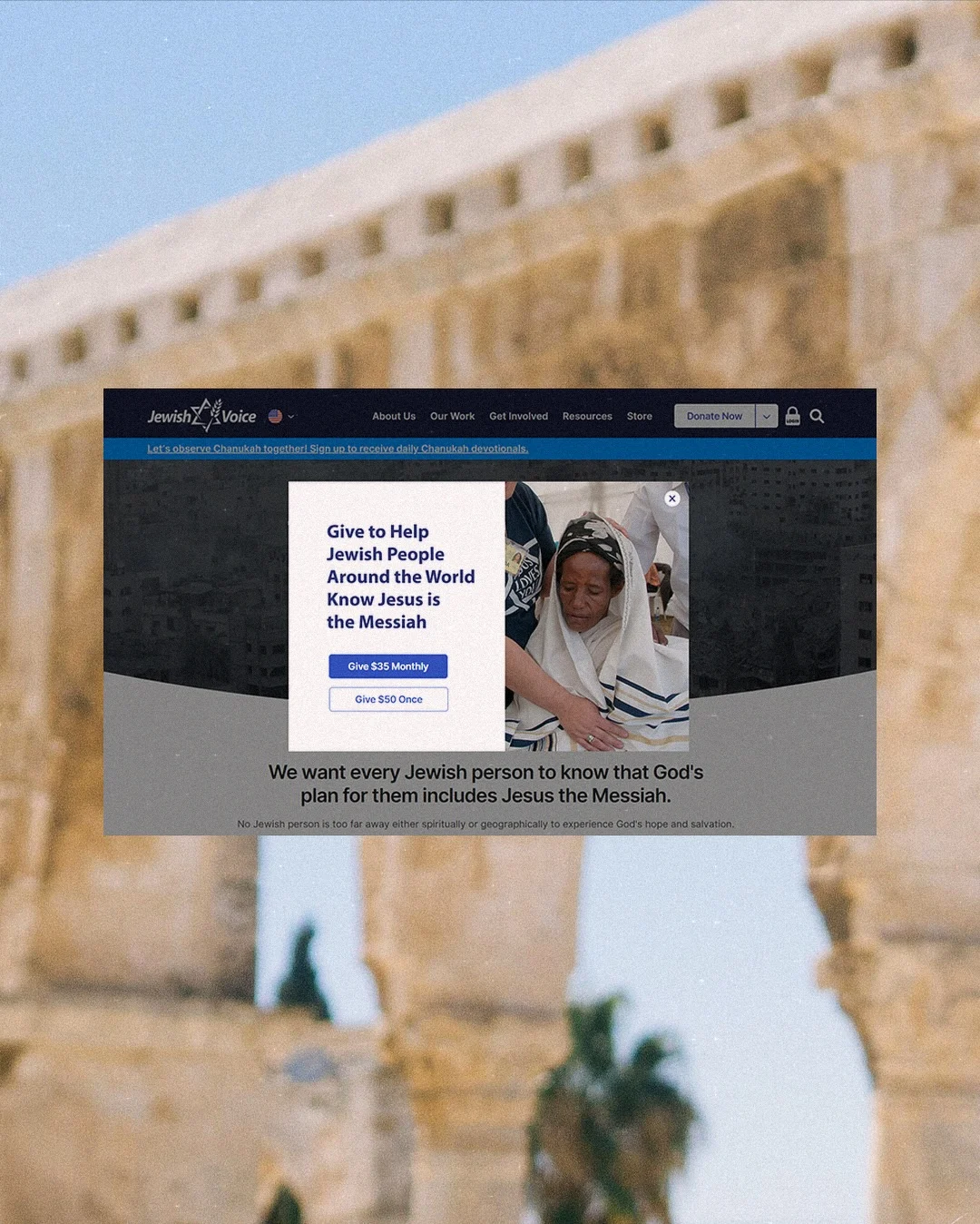 Jewish Voice — website layout 3