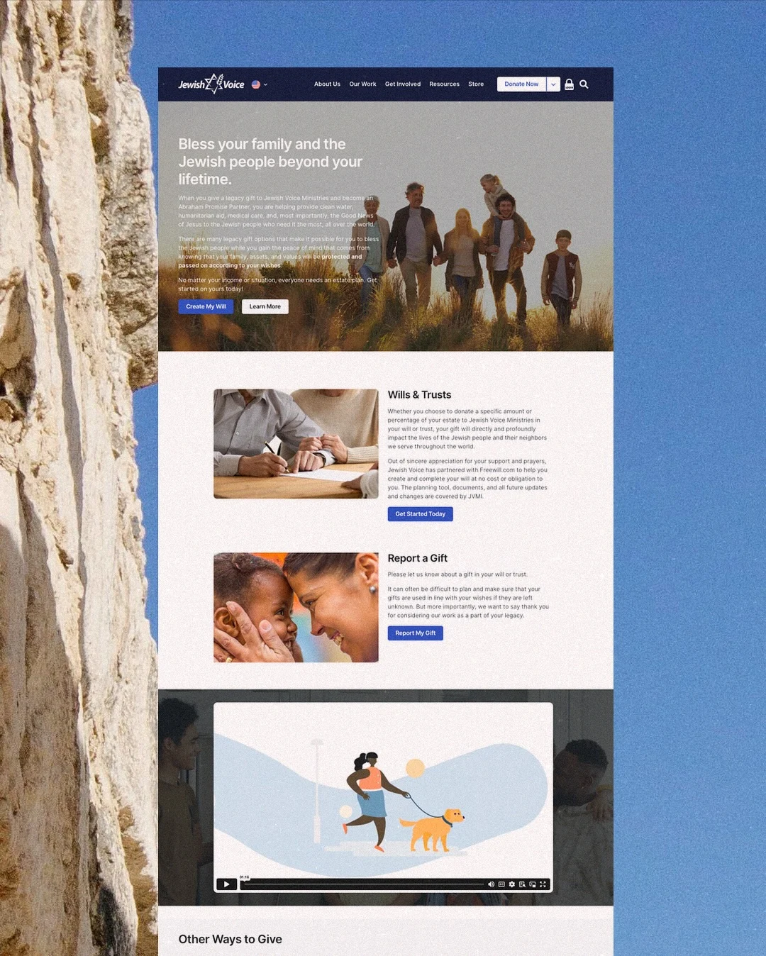 Jewish Voice Web design project