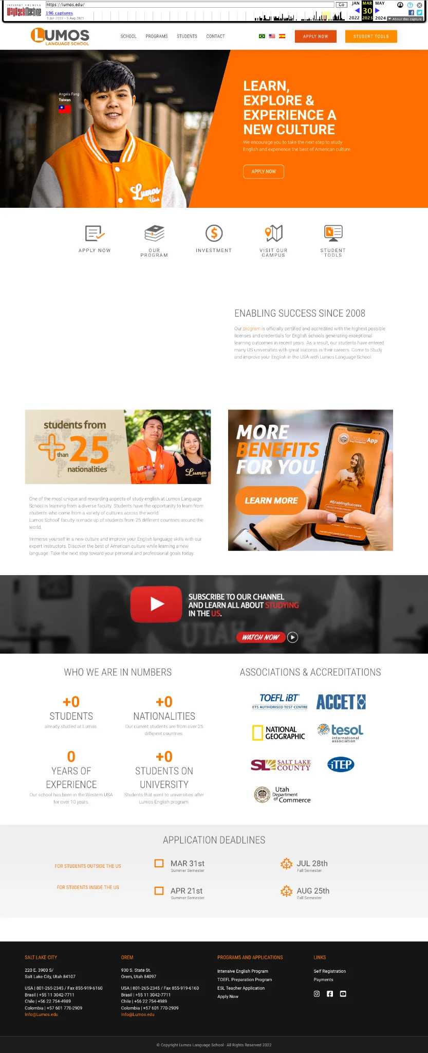 Lumos Web design project